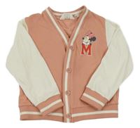 Růžovo-smetanová propínací mikina s Minnie H&M