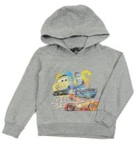 Šedá melírovaná mikina s Cars a kapucí Disney
