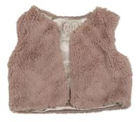 Starorůžová kožešinová vesta Primark