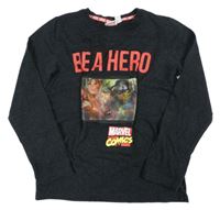 Černé triko se superhrdiny Marvel