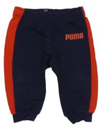 Tmavomodro-červené baggy tepláky Puma