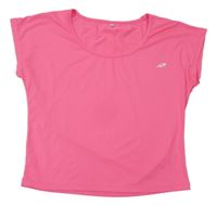 Neonově růžové sportovní crop tričko 