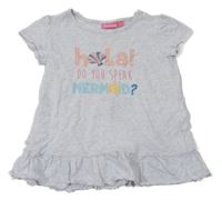 Světlešedá tunika s nápisem Impidimpi