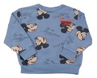 Modrošedá oversize mikina s Mickey PRIMARK