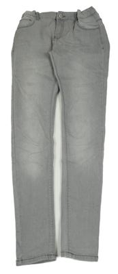 Šedé teplákové skinny rifle