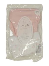 Nové - 2x Body - Bílé s květy + růžové Tu