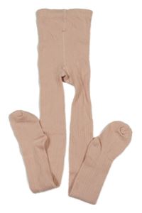 Růžové žebrované punčocháče H&M
