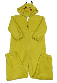 Žlutá chlupatá kombinéza s kapucí - Pikachu H&M