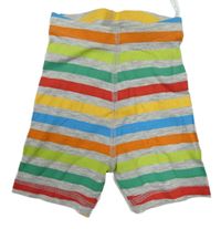 Barevné pruhované legínové kraťasy H&M