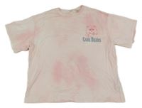 Světlerůžové batikované tričko s medvídkem - CareBears H&M