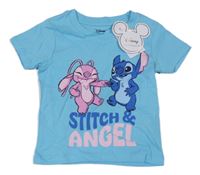 Nové - Světlemodré tričko s Angelou a Sttichem Primark