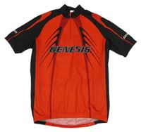 Černo-červené cyklistické tričko s nápisem Genesis