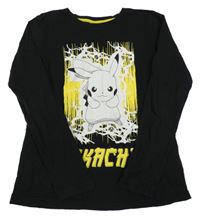 Černé triko s Pikachu 