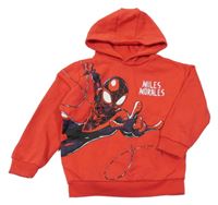 Červená mikina se Spider-manem a kapucí Primark