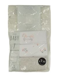 Nové - 3x bílo/šedé body s obrázky George