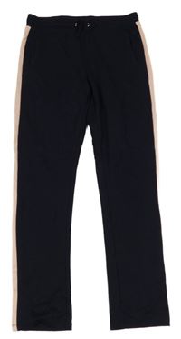 Tmavomodré tepláky s pruhy H&M