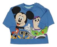 Modrá mikina s Mickeym a Buzzem Disney