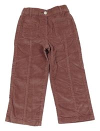 Starorůžovohnědé chino widel leg manšestráky St. Bernard