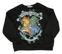 Černá mikina s erbem - Harry Potter 