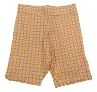 Oranžovo-růžové květované kraťasy Primark
