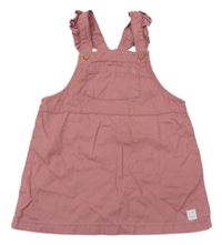 Starorůžové plátěné laclové šaty s kapsou H&M