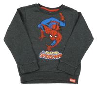 Antracitová melírovaná mikina se Spidermanem M&S