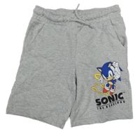 Šedé teplákové kraťasy se Sonicem 