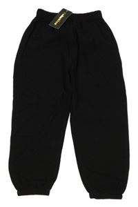 Nové - Černé plátěné cuff kalhoty Hahanice