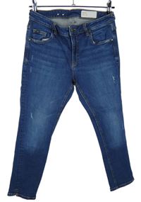 Dámské modré skinny kotníkové rifle s prošoupáním Esprit 