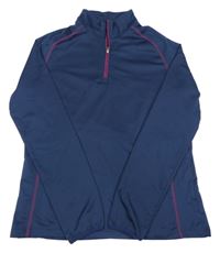 Tmavomodrá funkční sportovní mikina crane