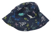 Tmavomodrý plátěný klobouk s dinosaury H&M