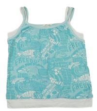 Mintovo-bílý vzorovaný top H&M