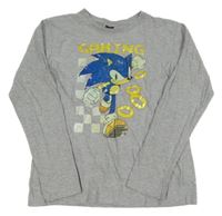 Šedé triko se Sonicem 