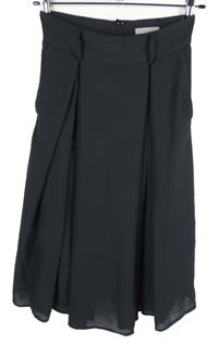 Dámská černá šifonová midi sukně H&M