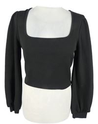 Dámská černá crop halenka Shein 