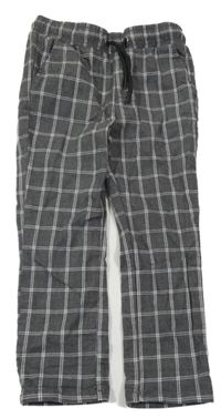 Šedo-bílé kostkované slim rifle Denim Co.