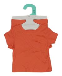 Nové - 2Set - Oranžové žebrované tričko + kraťasy Primark