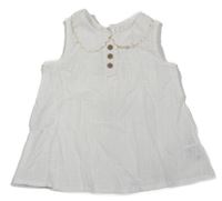 Smetanová tunika s límečkem a knoflíky Matalan
