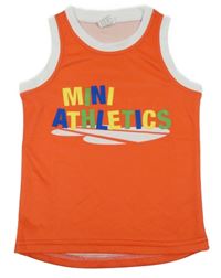 Červeno-bílé sportovní tílko s nápisem 