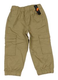 Nové - pískové cargo cuff plátěné kalhoty St. Bernard