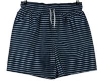 Pánské tmavomodro-bílé pruhované plážové kraťasy zn H&M
