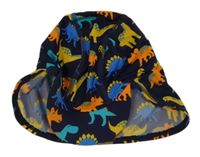 Tmavomodrá UV plážová kšiltovka s dinosaury C&A