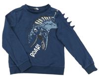 Tmavomodrá mikina s dinosaurem Pep&Co