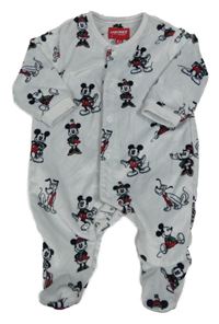 Světlešedý plyšový overal s Mickeym a přáteli Disney