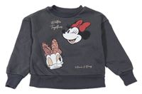 Tmavošedá oversize mikina s Minnií a Daisy Primark