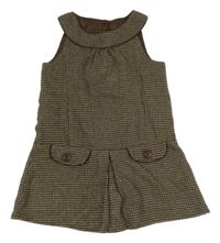 Hnědé vzorované úpletové šaty Mothercare