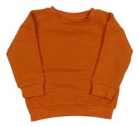 Oranžová žebrovaná oversize mikina Primark