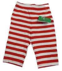 Nové - Červeno-bílé pruhované lehké tepláky Benetton