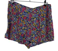 Dámské modro-barevné kytičkované volné kraťasy Select 