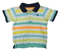 Barevné pruhované polo tričko H&M